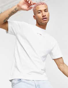 Белая футболка с маленьким логотипом на груди Tommy Jeans-Белый