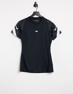 Черная быстросохнущая футболка Nike Football Strike-Черный цвет