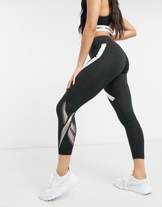 Черные леггинсы с логотипом цвета розового золота Reebok Training-Черный цвет