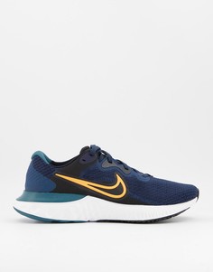 Темно-синие/синие кроссовки Nike Running Renew Arena 2-Темно-синий