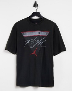 Черная футболка с короткими рукавами и графическим принтом Jordan-Черный цвет