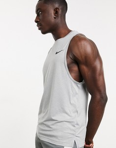 Серая майка Nike Training hyper dry-Серый