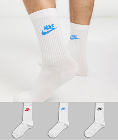 Набор из 3 пар белых носков Nike-Белый