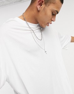 Белая удлиненная футболка из вискозы в стиле extreme oversized ASOS DESIGN-Белый