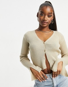 Светло-бежевый кардиган с разрезами на рукавах I Saw It First