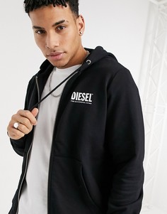 Худи на сквозной молнии Diesel S-Girk-Черный цвет