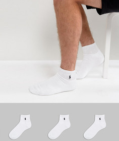 Набор из 3 пар белых спортивных носков Polo Ralph Lauren-Белый