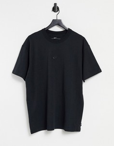 Черная футболка в стиле oversized Nike-Черный цвет