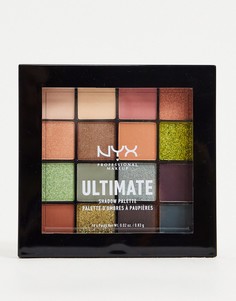 Палетка теней для век с 16 оттенками NYX Professional Makeup Ultimate - Utopia-Многоцветный