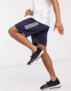 Синие шорты с 3 полосками adidas Training-Синий