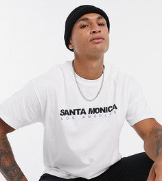 Белая oversized-футболка с принтом "Santa Monica" New Look-Белый