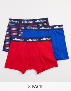 Набор из 3 боксеров с синим и красным принтом ellesse-Мульти