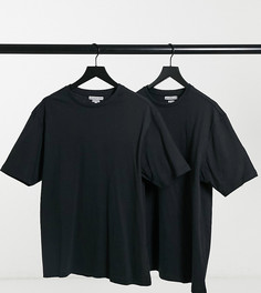 Набор из 2 oversize-футболок черного цвета Another Influence Tall-Черный