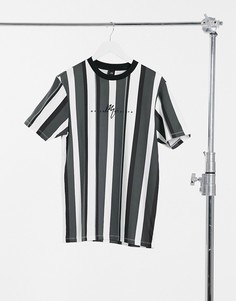 Полосатая футболка узкого кроя River Island Maison Riviera-Зеленый