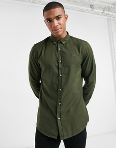 Фланелевая рубашка цвета хаки River Island-Красный