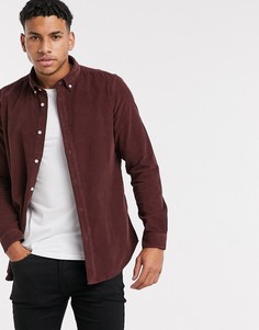 Темно-красная вельветовая рубашка PS Paul Smith-Красный