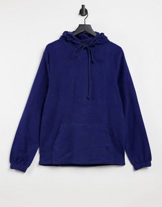 Синий oversized-худи с флисовой изнанкой ASOS DESIGN-Голубой