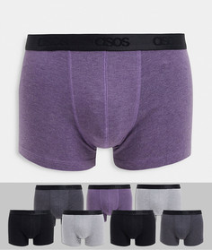 Набор из 7 боксеров-брифов с логотипом на поясе ASOS DESIGN-Мульти