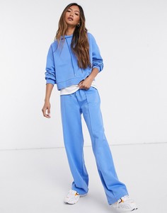 Синий костюм с худи и джоггерами прямого кроя ASOS DESIGN-Фиолетовый