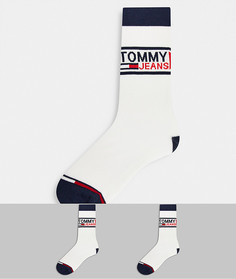 Набор из 2 пар белых/темно-синих спортивных носков в рубчик Tommy Jeans-Белый