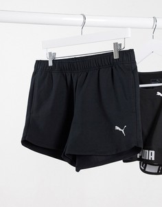 Черные шорты с логотипом Puma Training-Черный