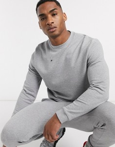 Серый меланжевый спортивный костюм из органического хлопка ASOS DESIGN