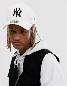 Белая регулируемая кепка с логотипом команды NY Yankees New Era MLB 9forty-Белый