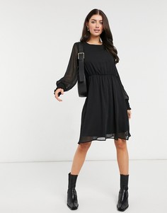 Черное платье с длинными рукавами Vero Moda-Черный цвет