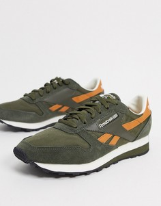 Кроссовки цвета хаки Reebok Aztec 79-Черный
