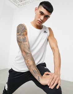 Белая майка adidas Training Aeroknit-Белый