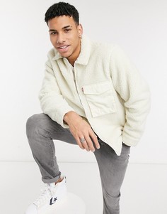 Кремовая минималистичная куртка с искусственным мехом Levis Mason-Кремовый Levis®