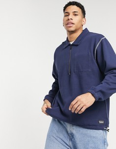 Темно-синий свитшот с короткой застежкой-молнией Levis Skateboarding Cinch