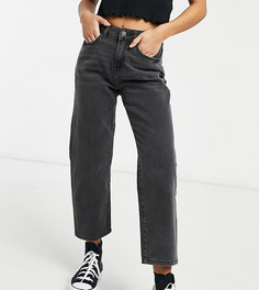Черные узкие джинсы с завышенной талией в винтажном стиле Noisy May Petite-Черный цвет
