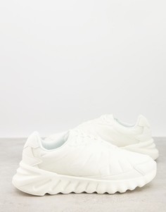 Белые уплотненные кроссовки с резиновыми вставками ASOS DESIGN-Белый