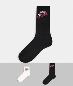Набор из двух пар носков черного и белого цвета Nike Heritage-Черный цвет