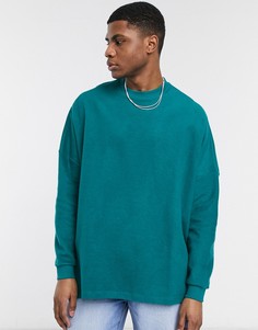 Зеленый свитшот в стиле extreme-oversized с флисовой изнанкой ASOS DESIGN-Зеленый цвет