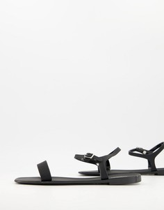 Черные сандалии из гибкого пластика Truffle Collection-Прозрачный