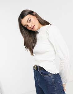 Белая блузка со сборками Vero Moda-Белый
