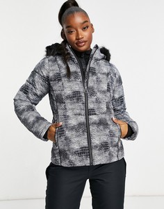 Серая лыжная куртка с монохромным принтом Dare2b Glamorize II-Серый