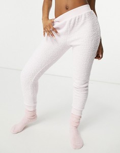 Розовые комбинируемые пушистые леггинсы для дома ASOS DESIGN-Розовый цвет