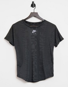 Черная футболка с логотипом Nike Running Air-Черный цвет
