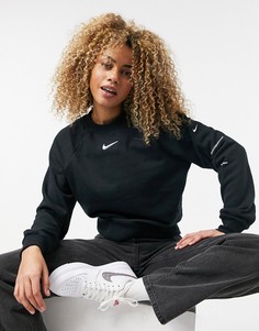 Черный свитшот с круглым вырезом Nike Swoosh-Черный цвет