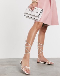 Белые сандалии с завязками Aldo-Белый