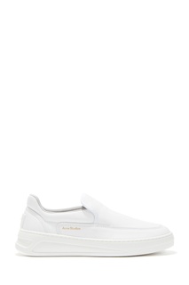 Белые кожаные слипоны Acne Studios