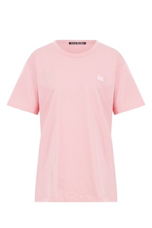 Розовая хлопковая футболка Acne Studios