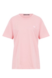 Розовая хлопковая футболка Acne Studios