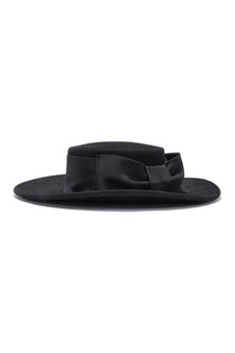 Черная фетровая шляпа с широкими полями Gucci