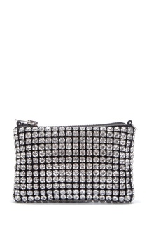 Клатч из кожи и кристаллов Alexander Wang.T