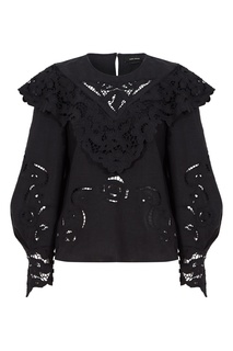 Черная льняная блузка Eloine Isabel Marant