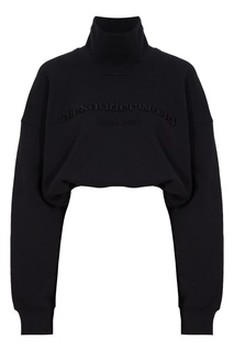 Укороченный черный свитер Alexander Wang.T